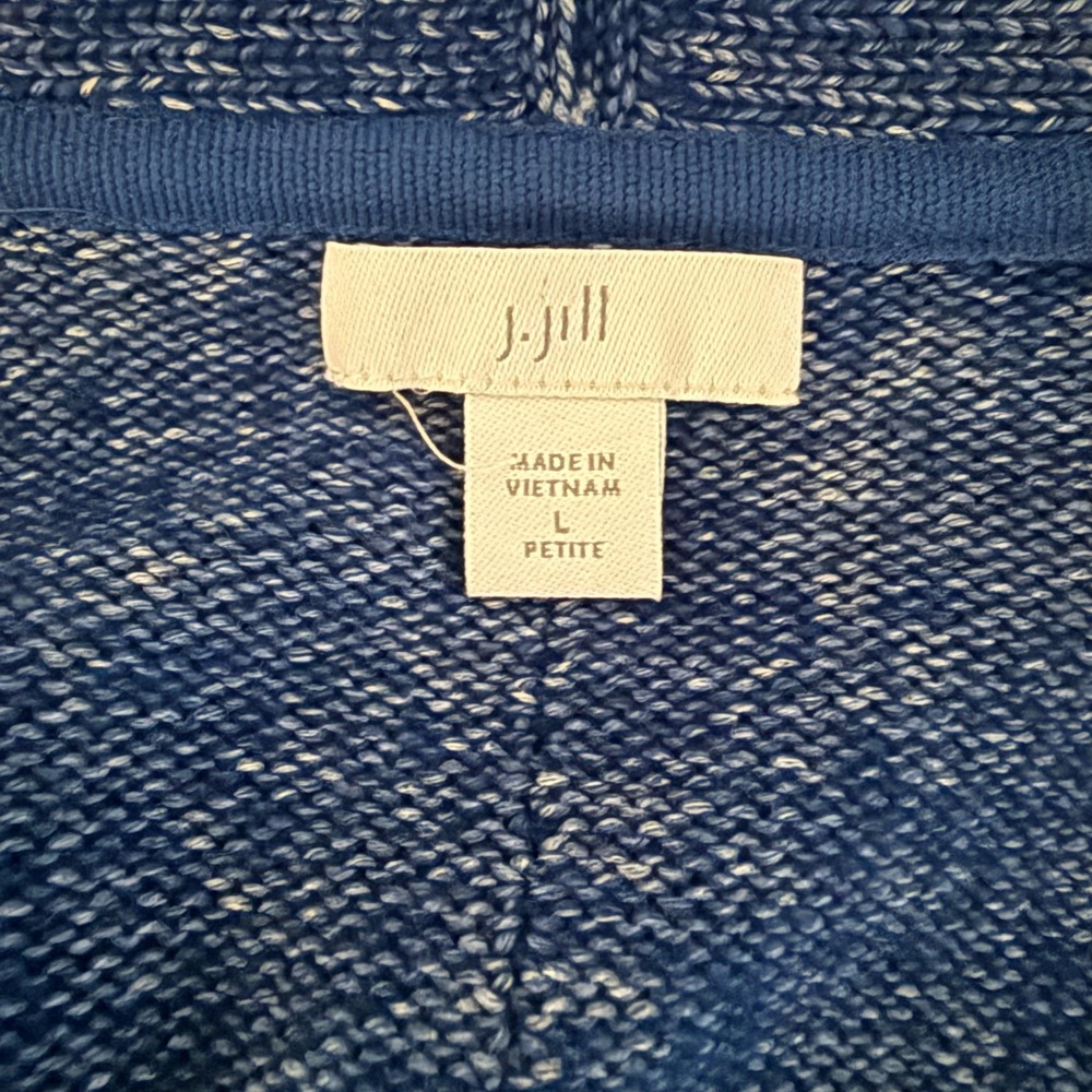 J. Jill Deep Blue Button-Up Cardigan - Picture 3 of 3